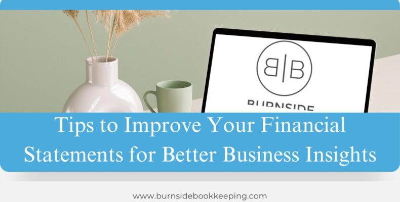 tips to improve your financial statements